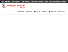 Tablet Screenshot of goyalmoverspackers.com